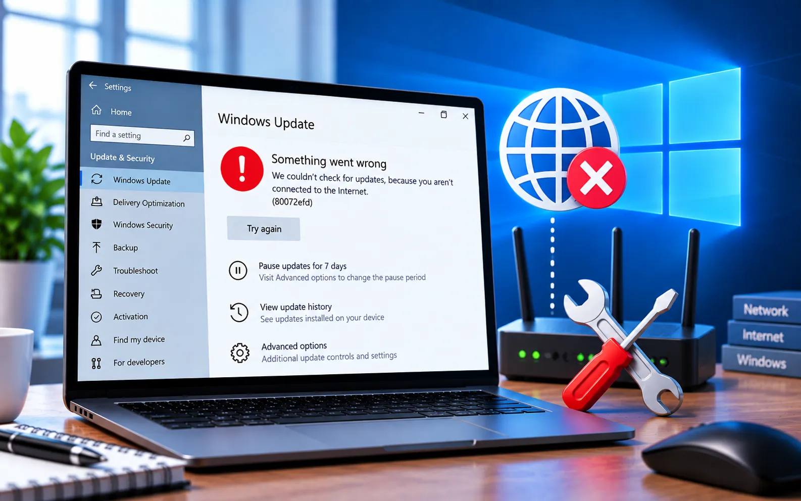 We're sorry but Outlook has run into an error fix
